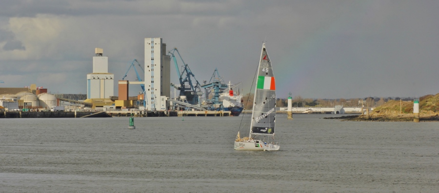 Vue sur le port de Marchandises à Lorient (Morbihan)