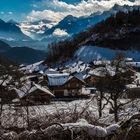 Vue sur les dents du midi depuis Corbeyrier.