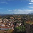 Vue sur l’est de Tortosa à partir de colline du Château de la Zuda (Parador) 