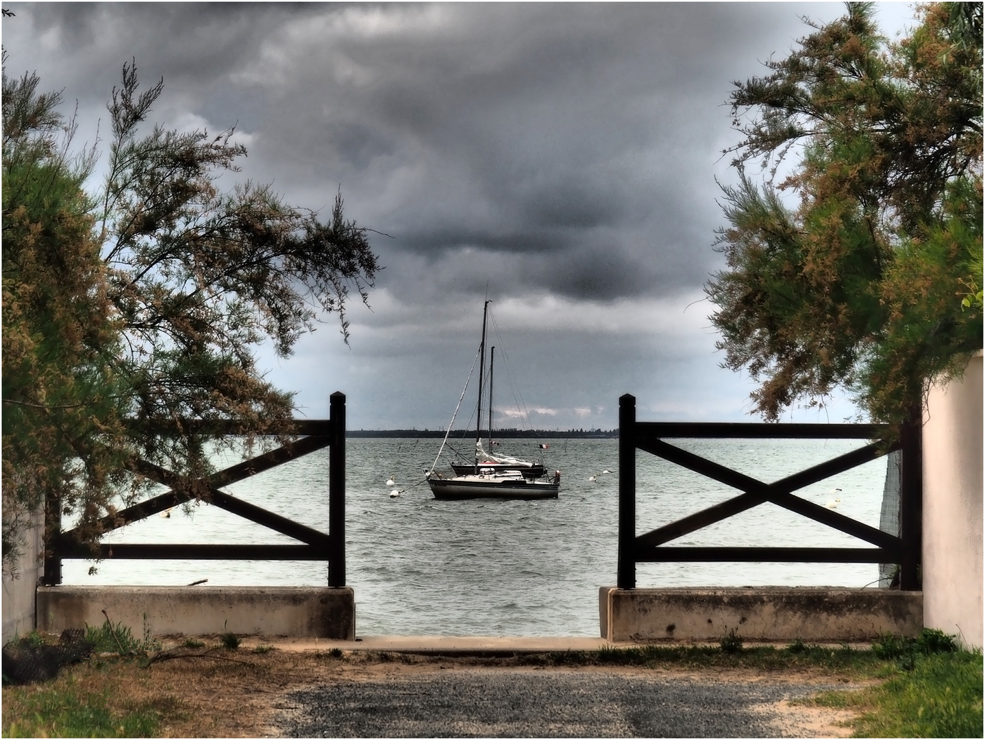 Vue sur l’Île d’Oléron à marée haute