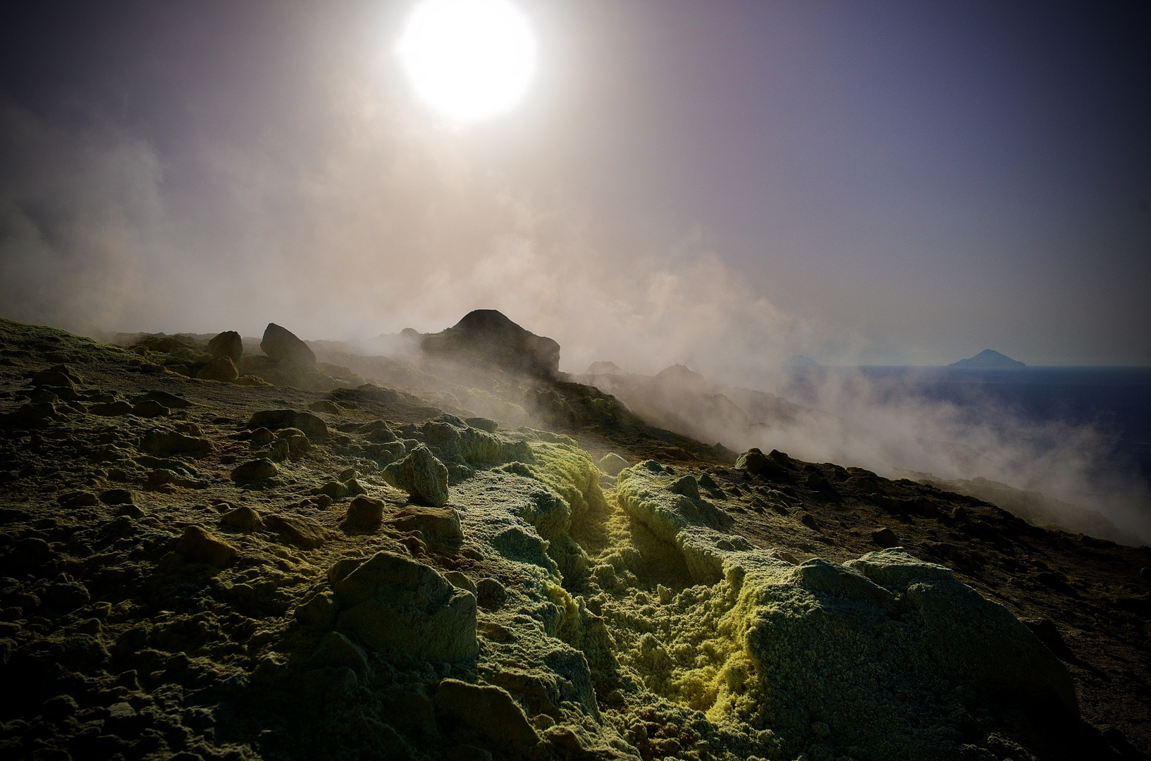 Vulcano mit Schwefelfumarole