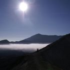 Vulkan Grat in der Nähe vom Bromo in Java