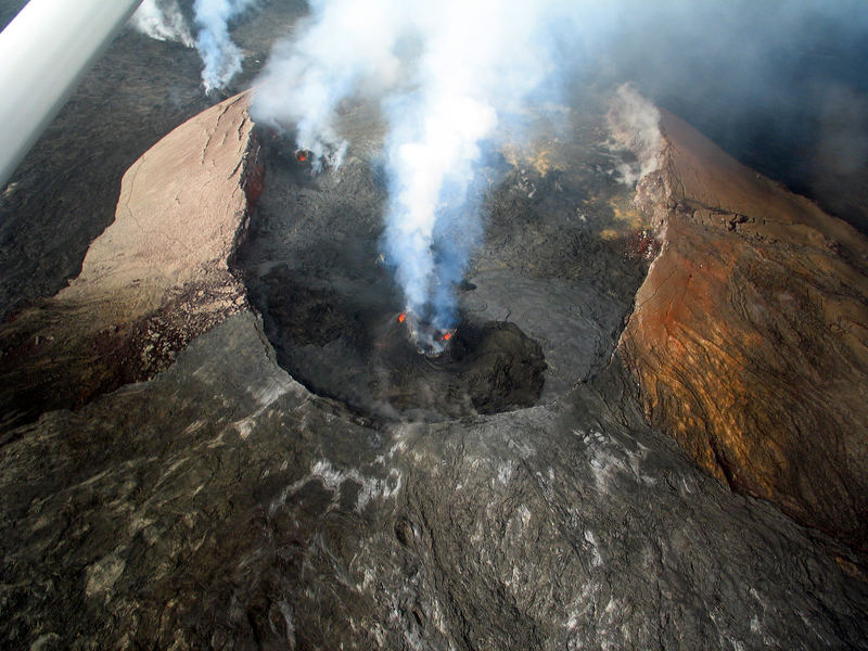 Vulkan Pu u oo auf Big Island Hawaii