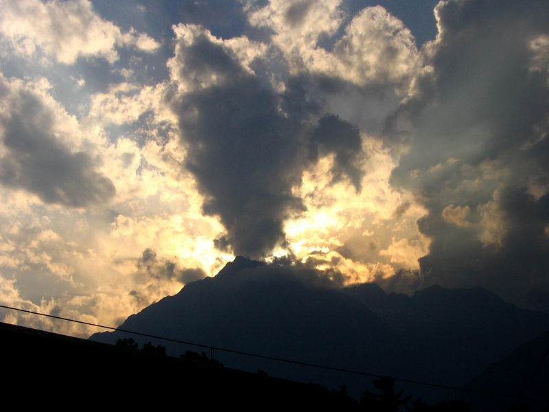 Vulkanausbruch in den Alpen