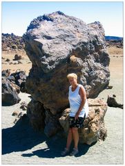 Vulkanlandschaft Teneriffa und meine Frau