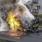 VW Bus brennt