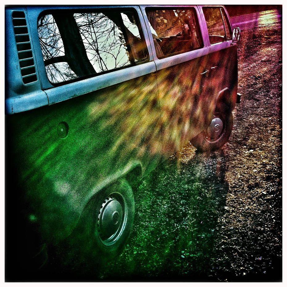 vw bus t2 im gegenlicht