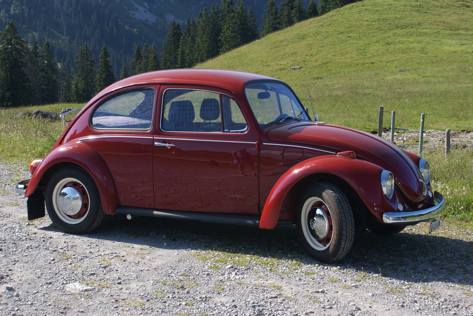 VW Käfer Standart 1968 am Seebergsee (Berner Oberland)