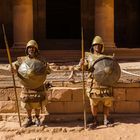 Wache beim Schatzhaus (Al Khazneh) in Petra