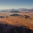 Wadi Rum, Jordanie, depuis le airs.