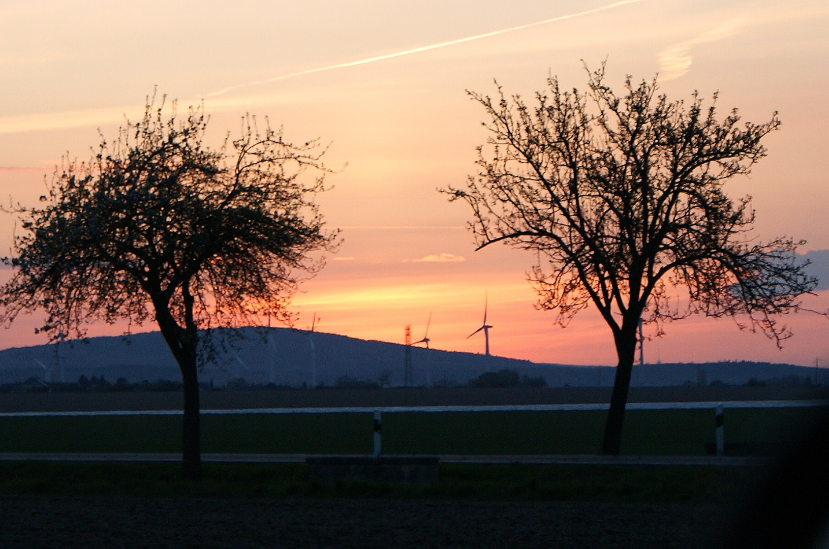 Wahrend Der Fahrt Nach Hause Foto Bild Sonnenuntergange