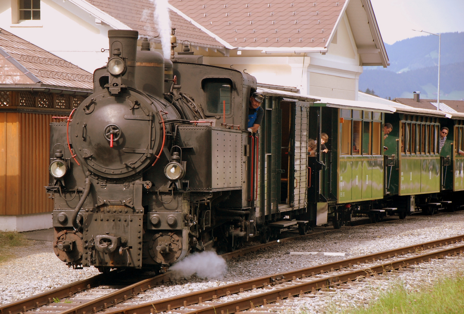 Wälderbähnle am Bahnhof Schwarzenberg (Vorarlberg)