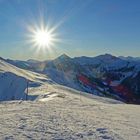 Wärmende Wintersonne am Goldeck-Gipfel