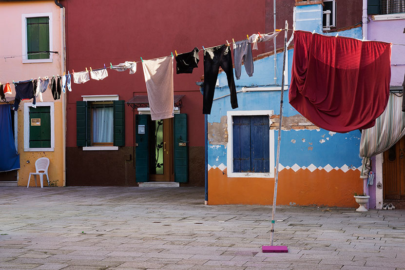 Wäsche in Burano