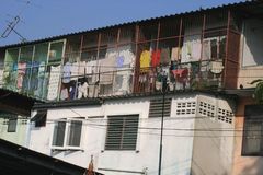 Wäsche trocknen mit Diebstahlsicherung in Bangkok