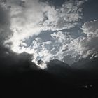 Wäsche vor aufziehendem Gewitter im Karwendel