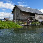 ...Wäsche waschen am Inle See....