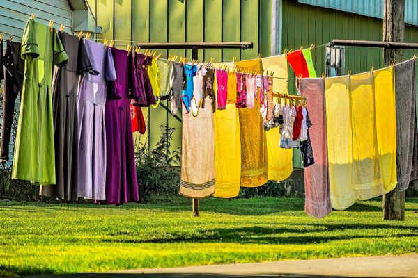 Wäscheleine bei Amishs