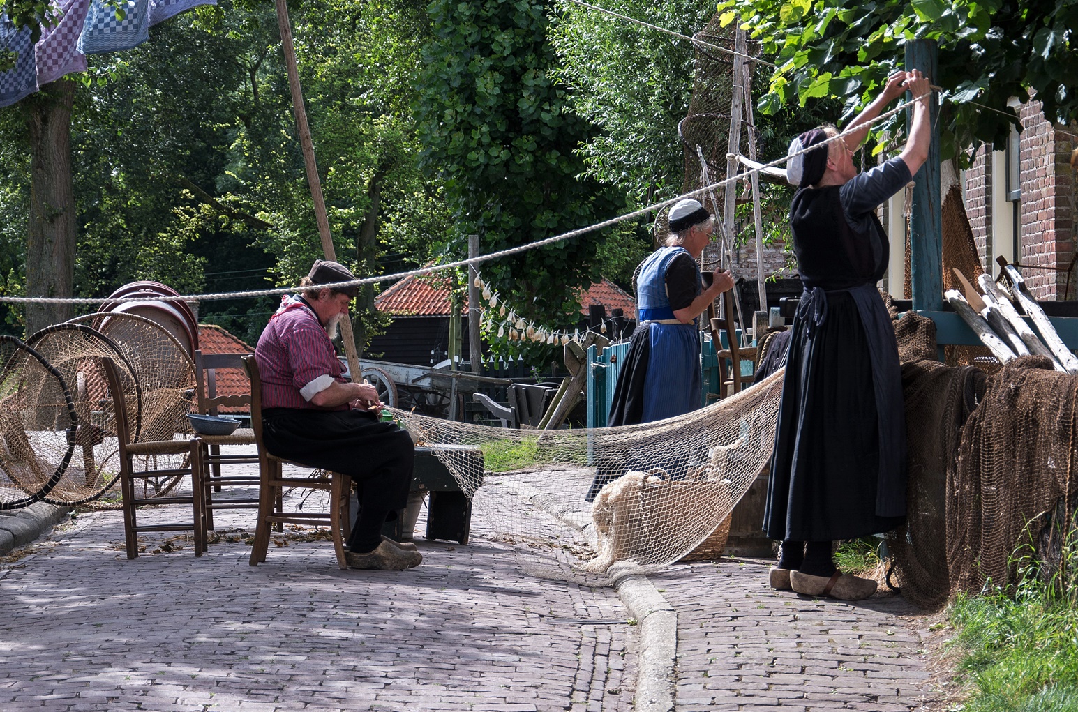 Wäscheleine im Fischerdorf