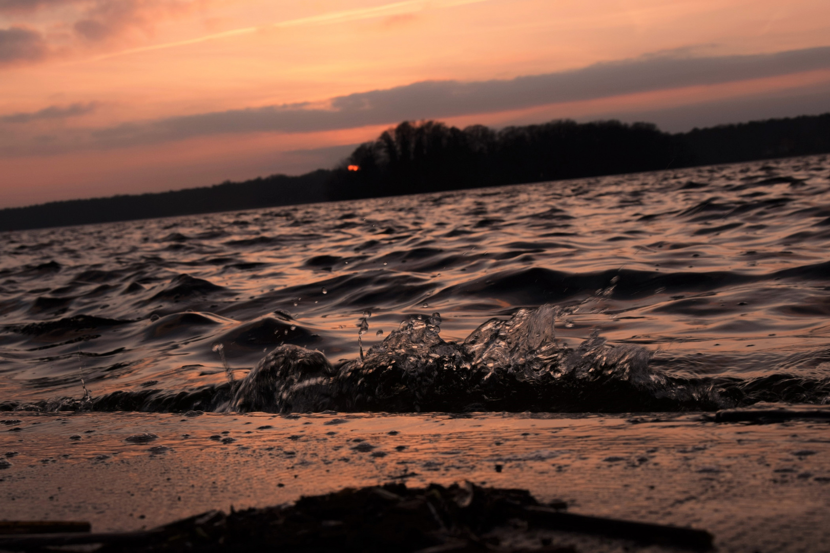 wässriger Sonnenuntergang.