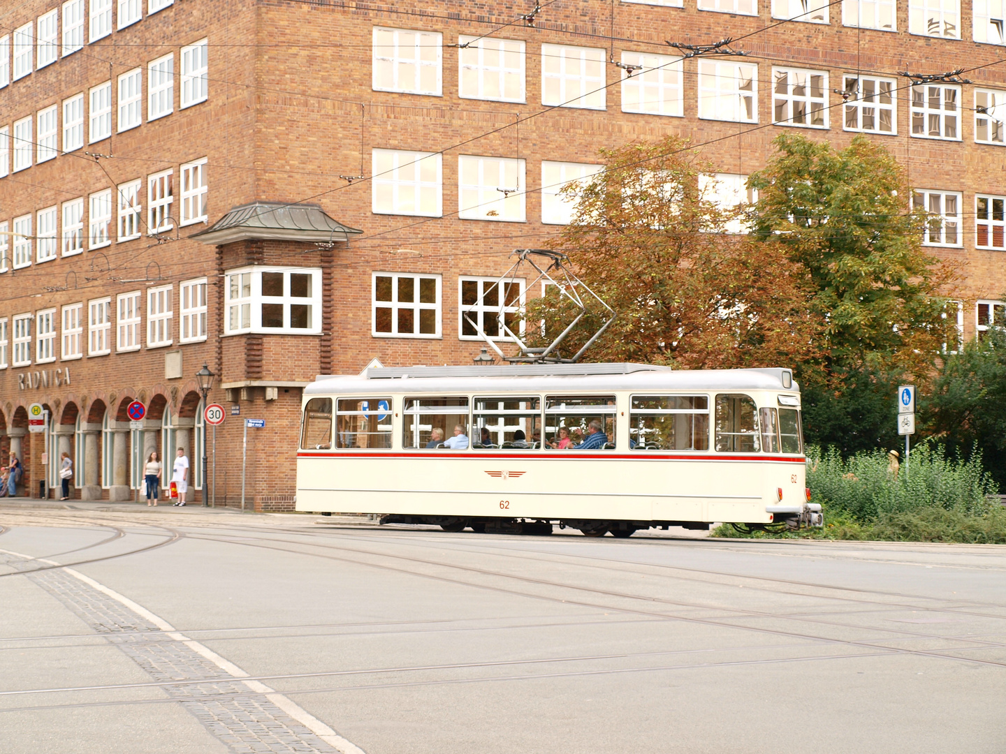 Wagen 62 der Cottbuser Straßenbahn...