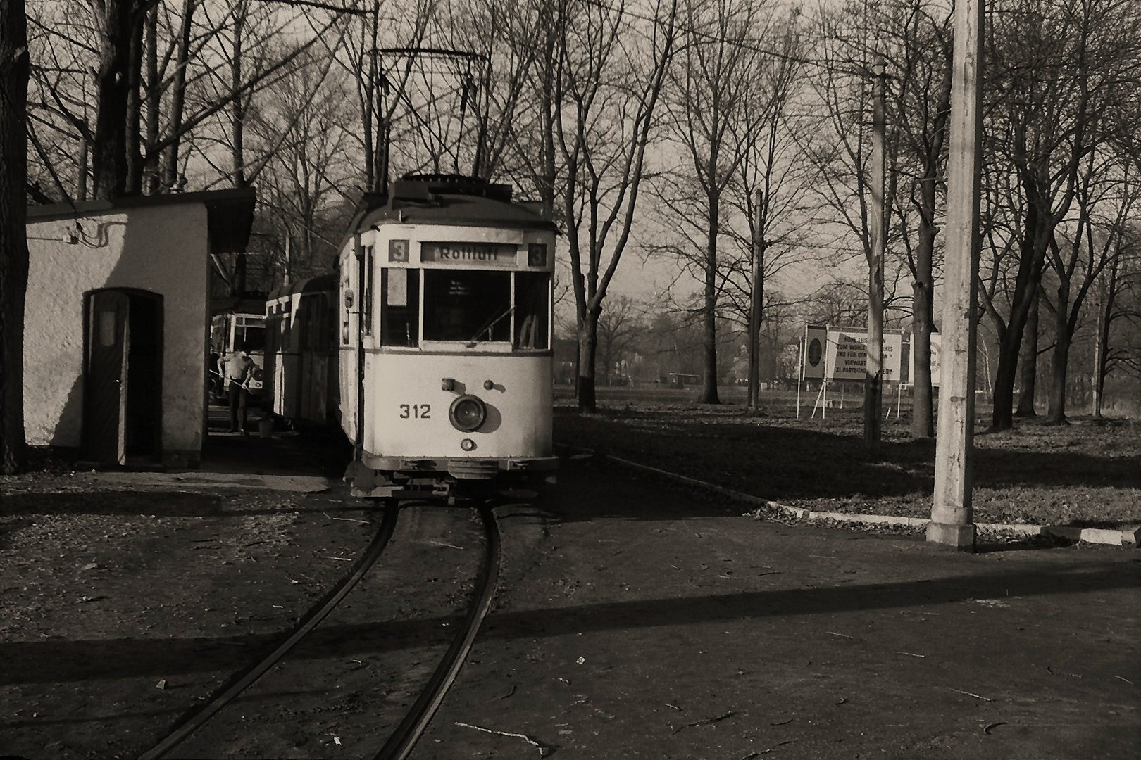 Wagenreinigung an der Endstelle