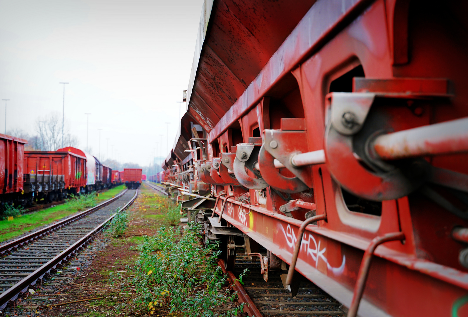 Waggons auf dem Abstellgleis