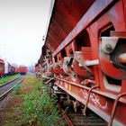 Waggons auf dem Abstellgleis