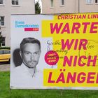 Wahlplakat mit Randnotizen