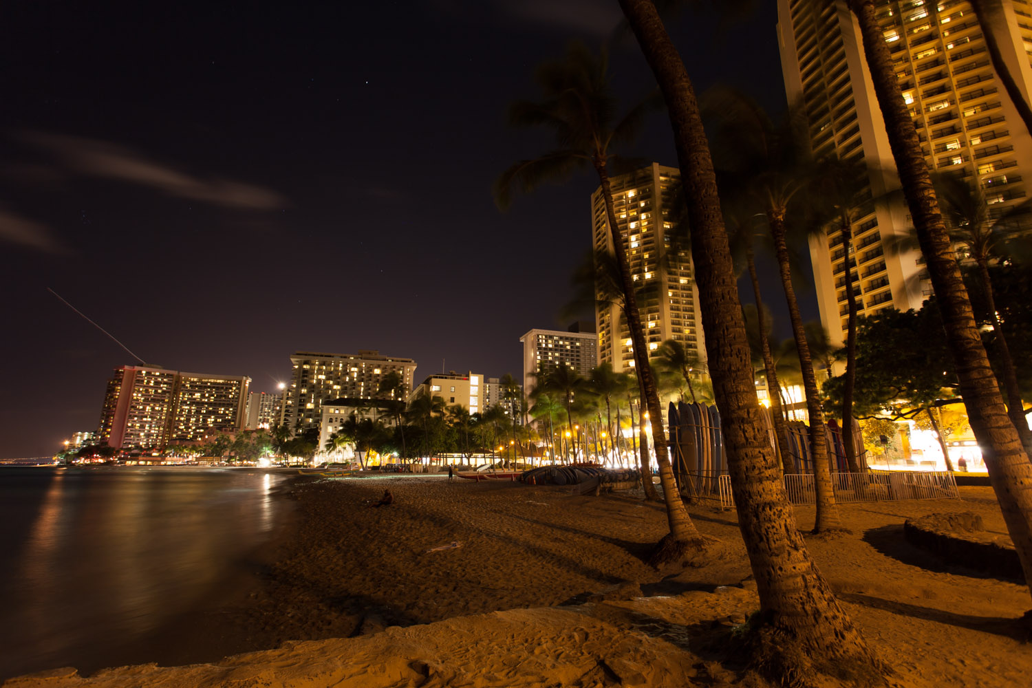 Waikiki Beach by Night