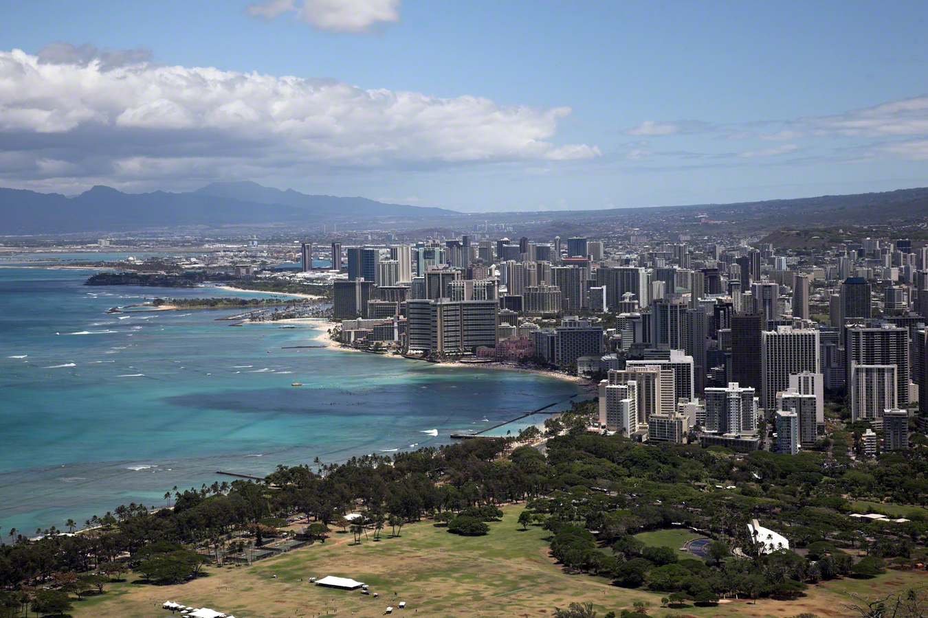 Waikiki Beach HI - from Diamond Head