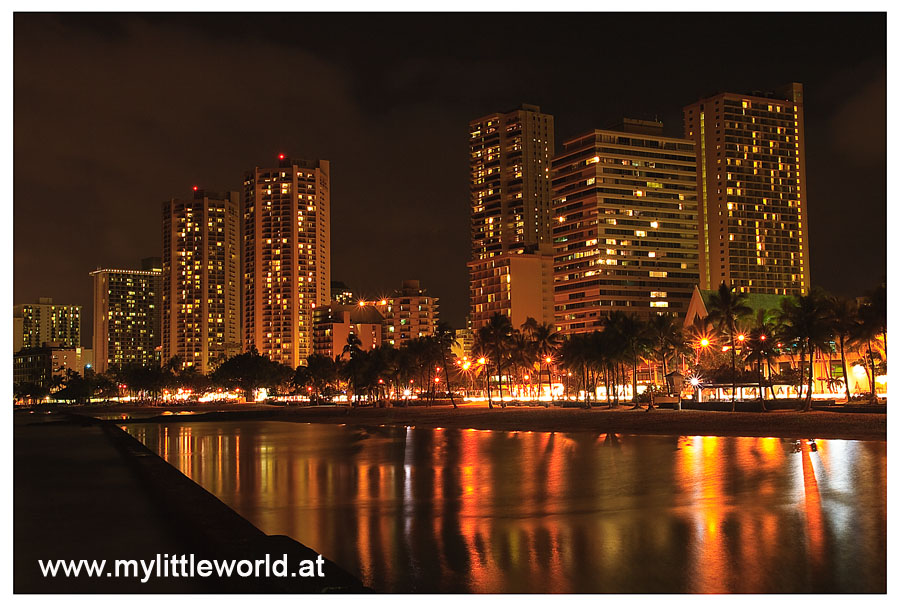 Waikiki nach Sonnenuntergang