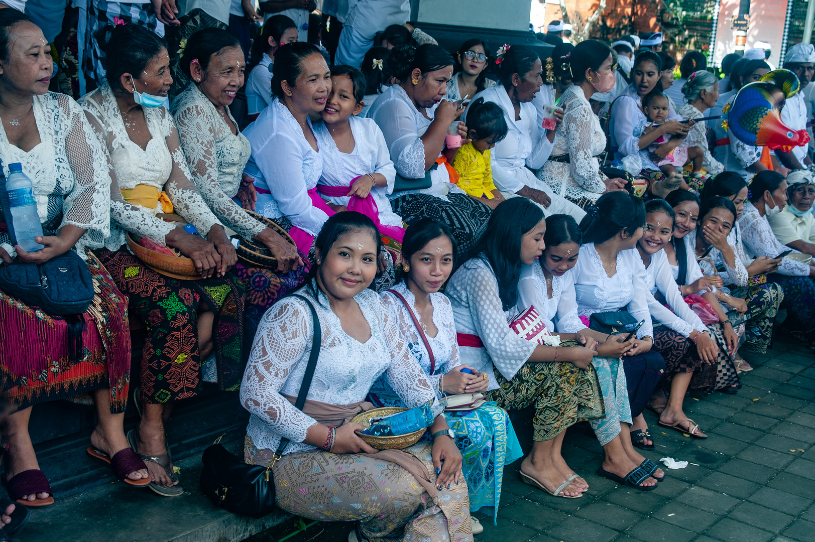 Waiting for passing Barong and Rangda