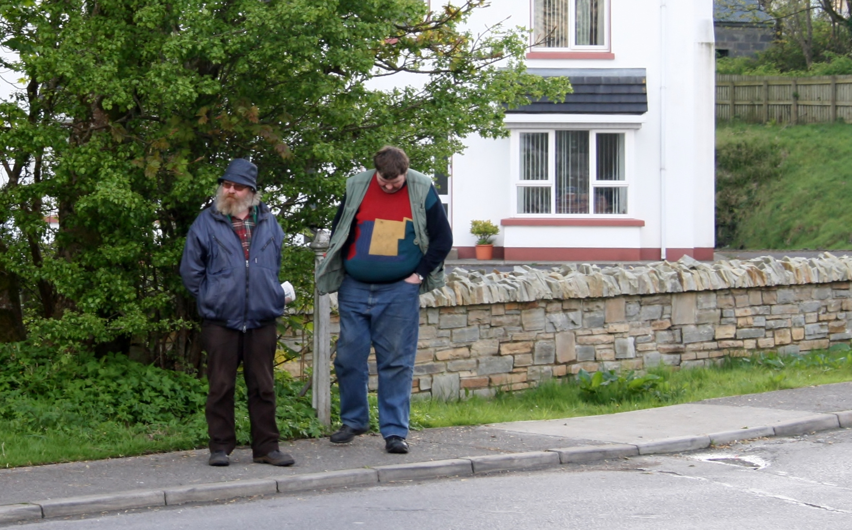 waiting for the bus