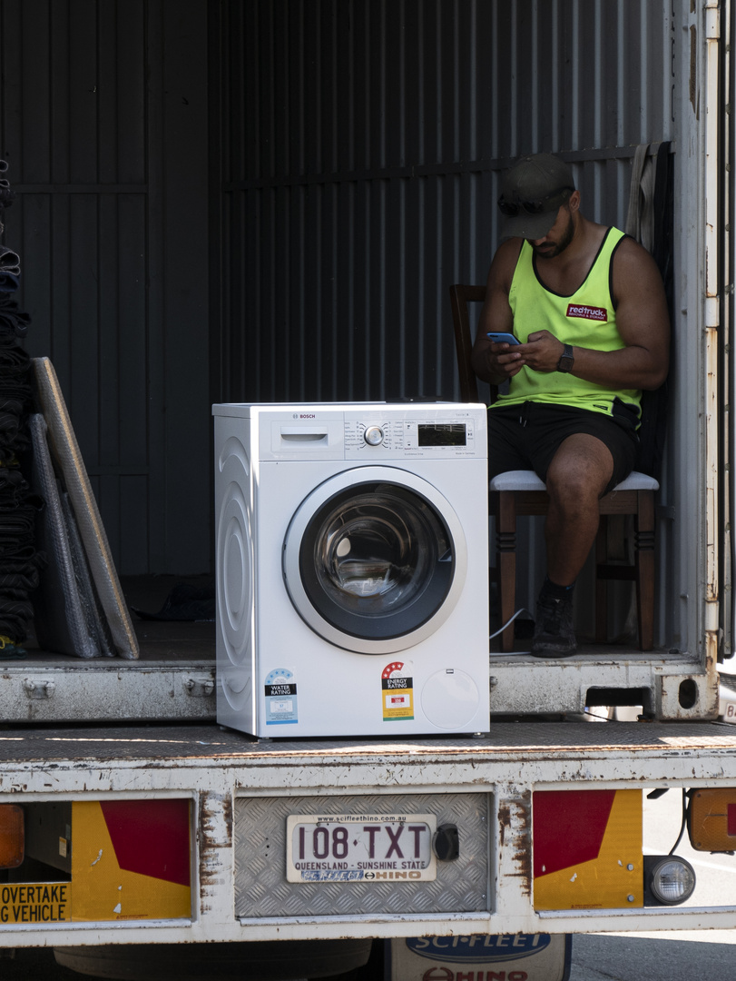 Waiting for the laundry