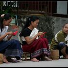 Waiting for the monks to come, Luang Prabang, Laos