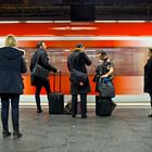 waiting for the train