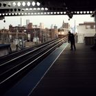 Waiting for the train.