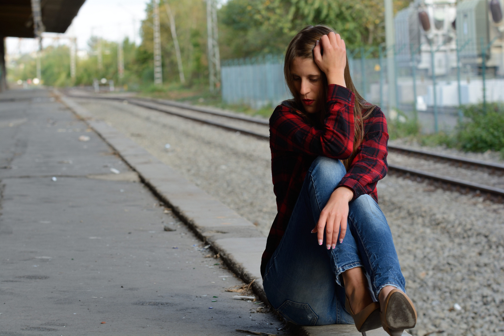 Waiting for the train