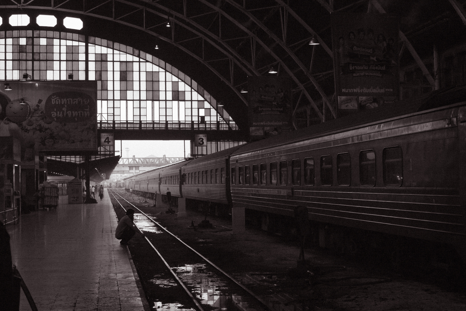 Waiting for the train