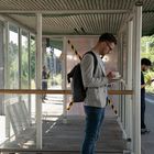 Waiting for the train