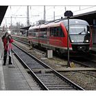 waiting for the train