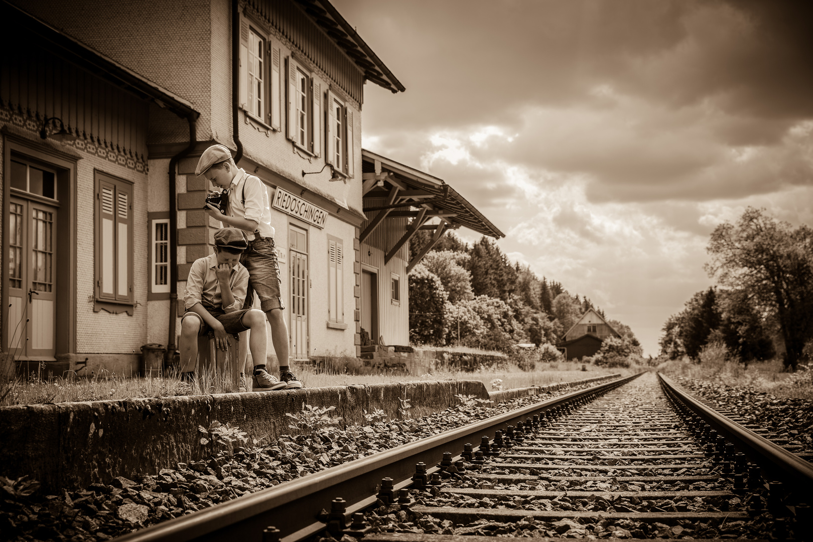 Waiting for the train