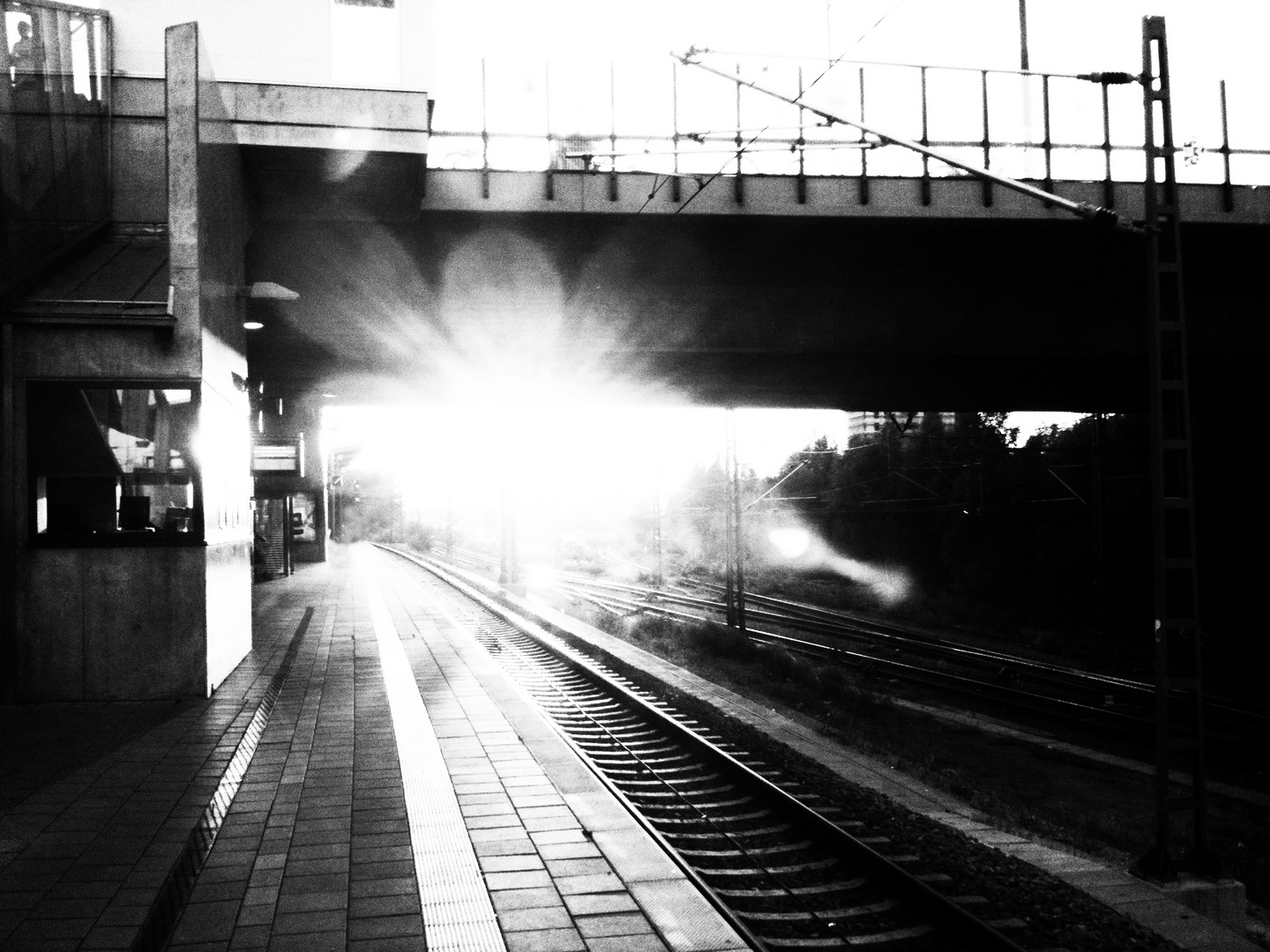 Waiting for the train