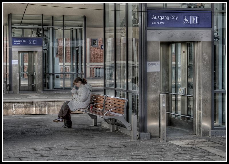 Waiting for train