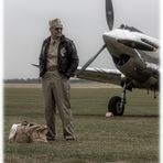 Waiting in front of a Curtiss P-40