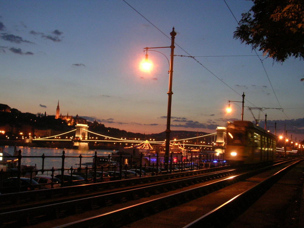 Waiting the Tranvia in Budapest