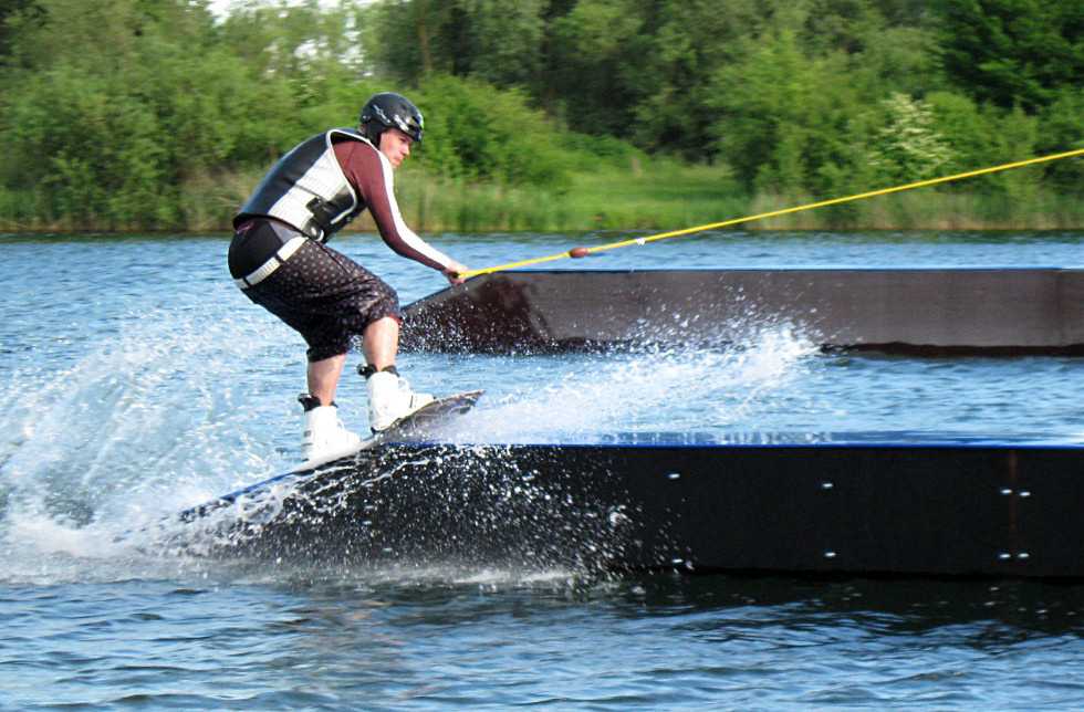 Wakeboarder am Gufi-See