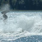 Wakeboarder auf dem Lac de Joux