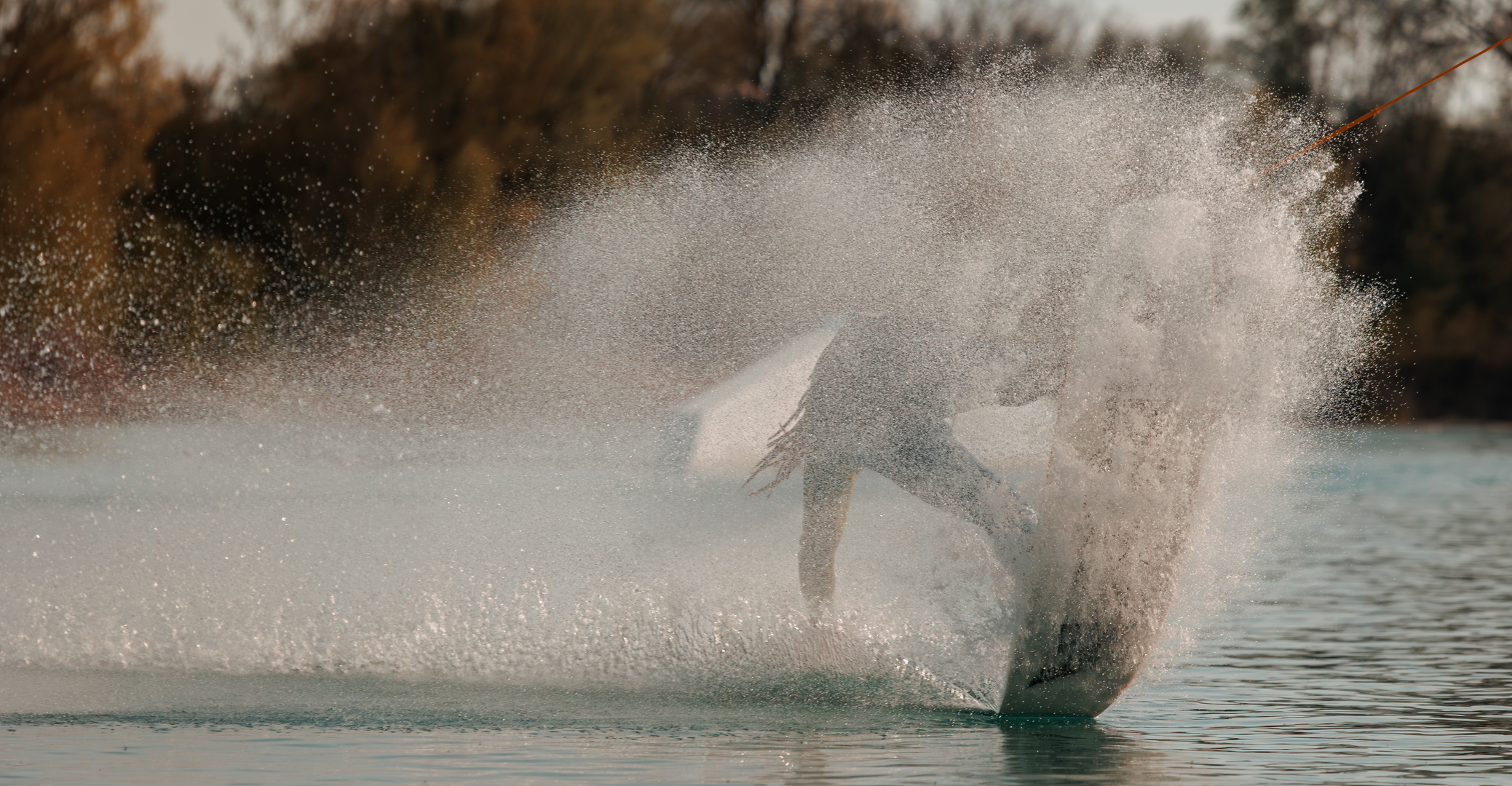 Wakeboarder Christian in Aktion